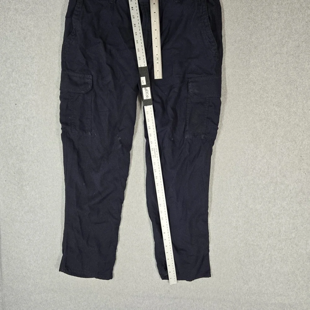 Carhartt FR Men Pants 36X30 Navy Cargo Twill Work Pants Zipper 29